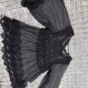 Elegant Black Lace Blouse